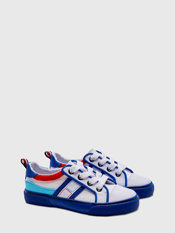 Fiú Tommy Hilfiger Pop Color Tornacipő Fehér Színes | HU 2325EBC